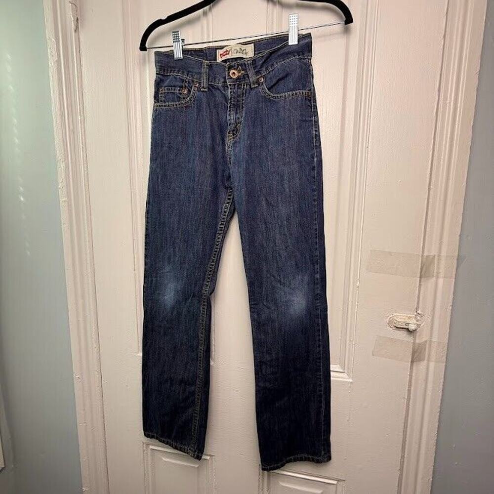 Levis 514 Jeans Boys 14 Blue‎ Denim Straight Leg Slim Fit Zip Fly Mid Rise